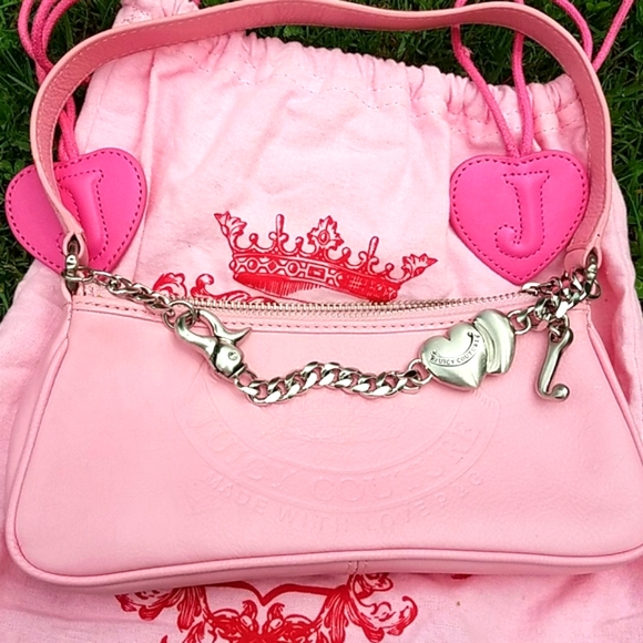 Juicy Couture Handbags - *sold* Juicy Couture pink logo baguette handbag